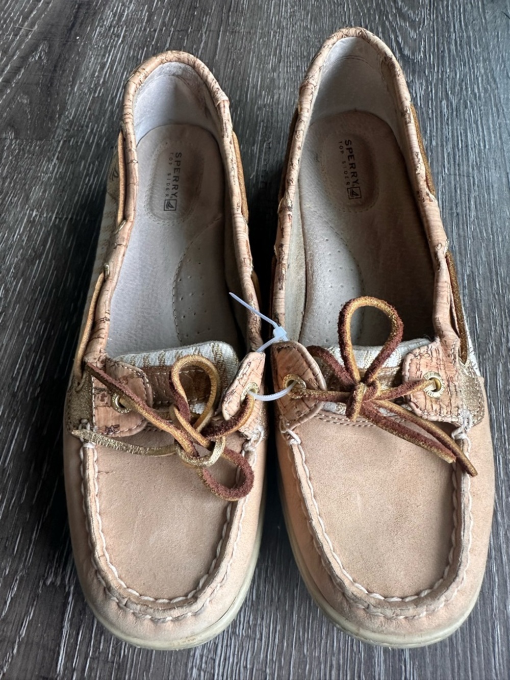 Sperry Two-Tone Tan and Brown Leather Boat Shoes